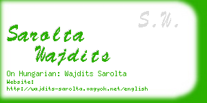 sarolta wajdits business card